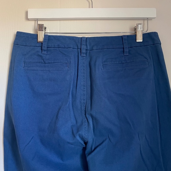 J Crew Factory Womens Girlfriend Chino Pants Nautical Blue Flat Front Preppy - Picture 5 of 7